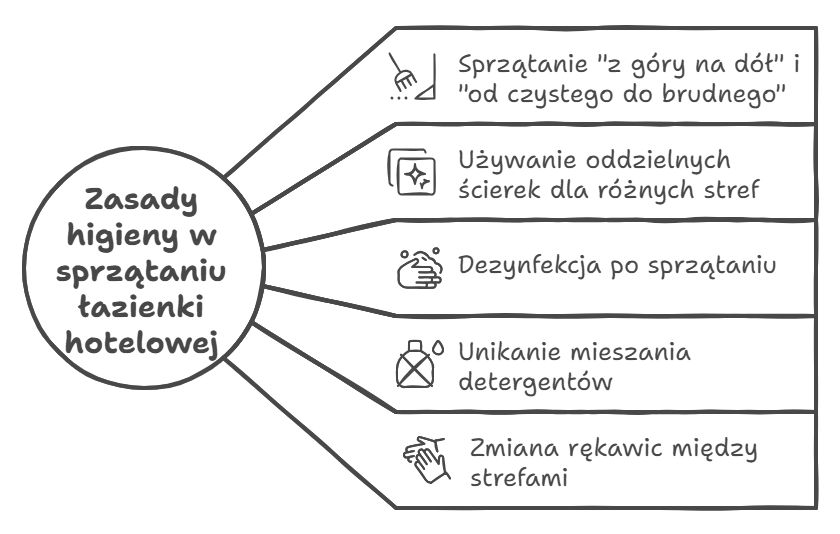 Zasady higieny w sprzątaniu łazienki hotelowej