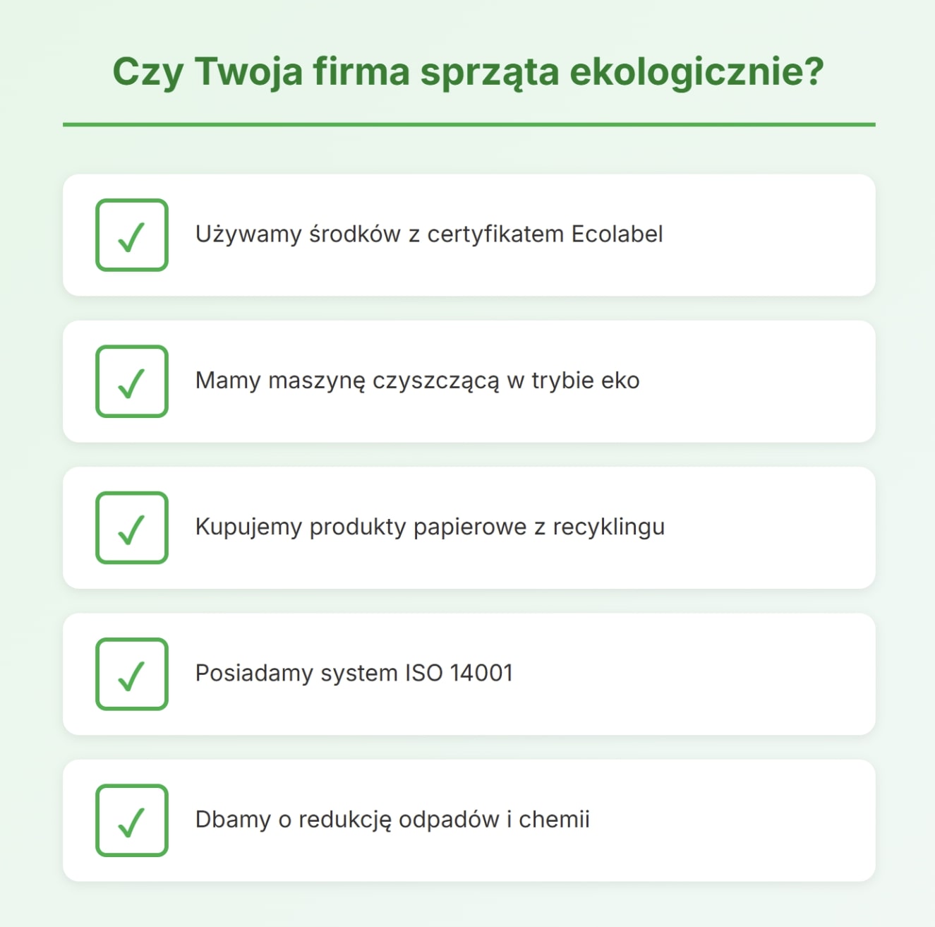 Czy Twoja firma sprząta ekologicznie?