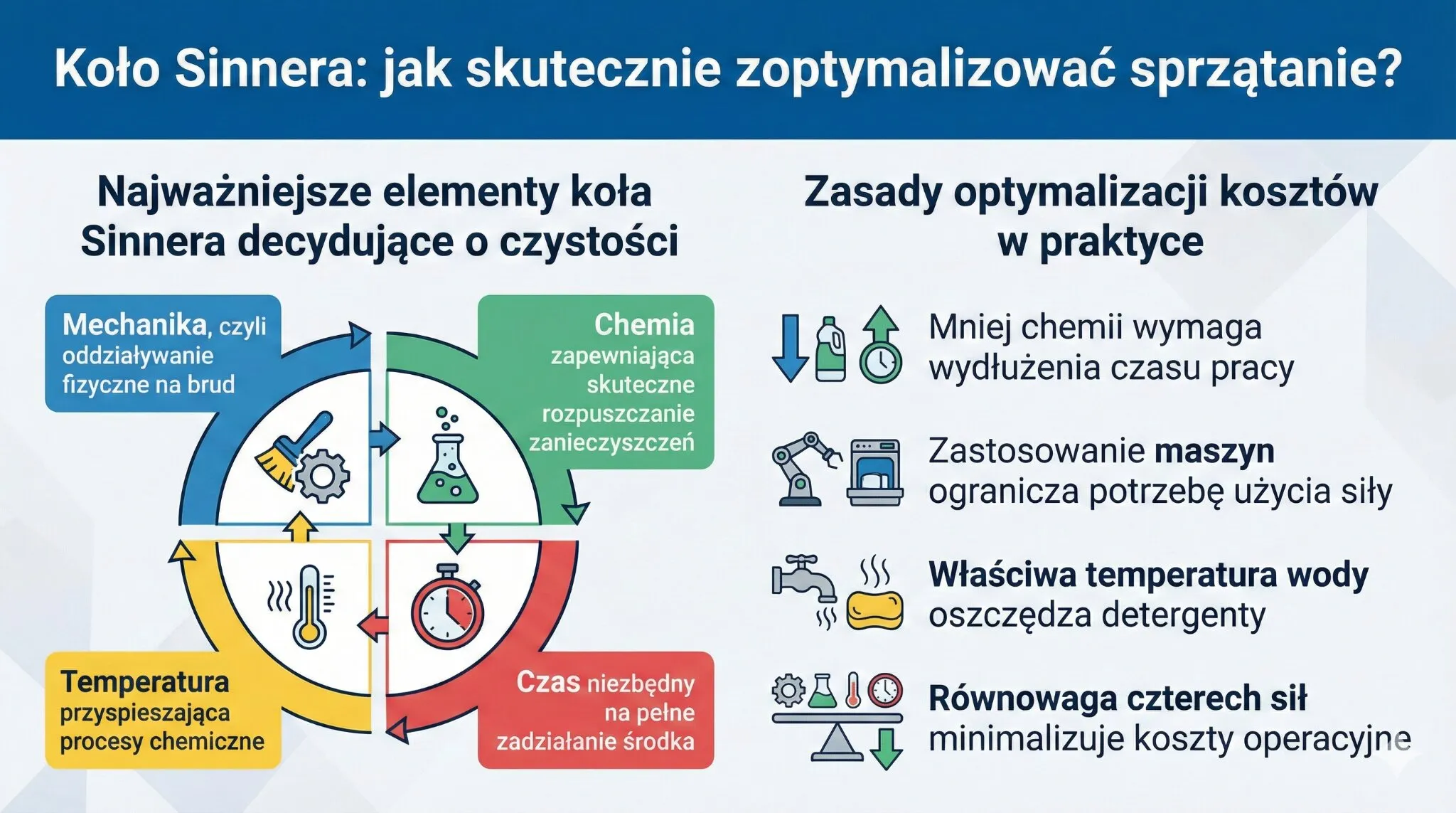 Koło Sinnera - jak skutecznie zoptymalizować sprzątanie?