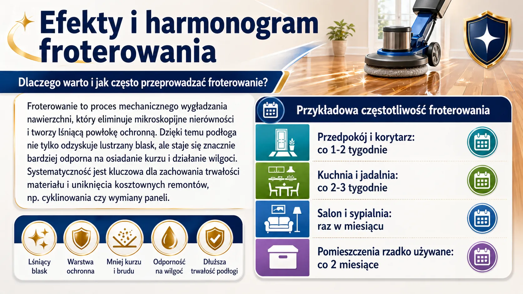 Efekty i harmonogram froterowania
