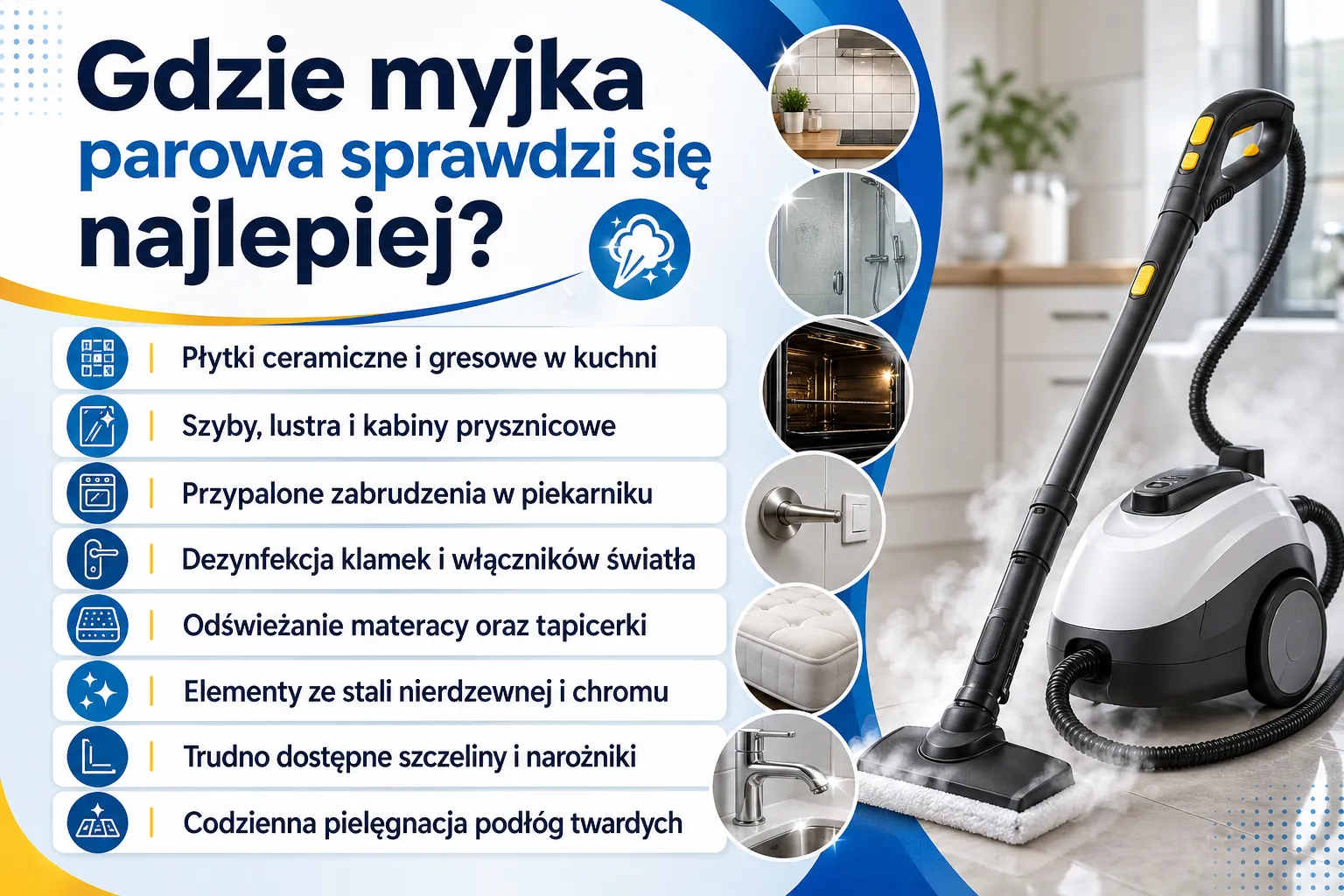 Gdzie myjka parowa sprawdzi się najlepiej?