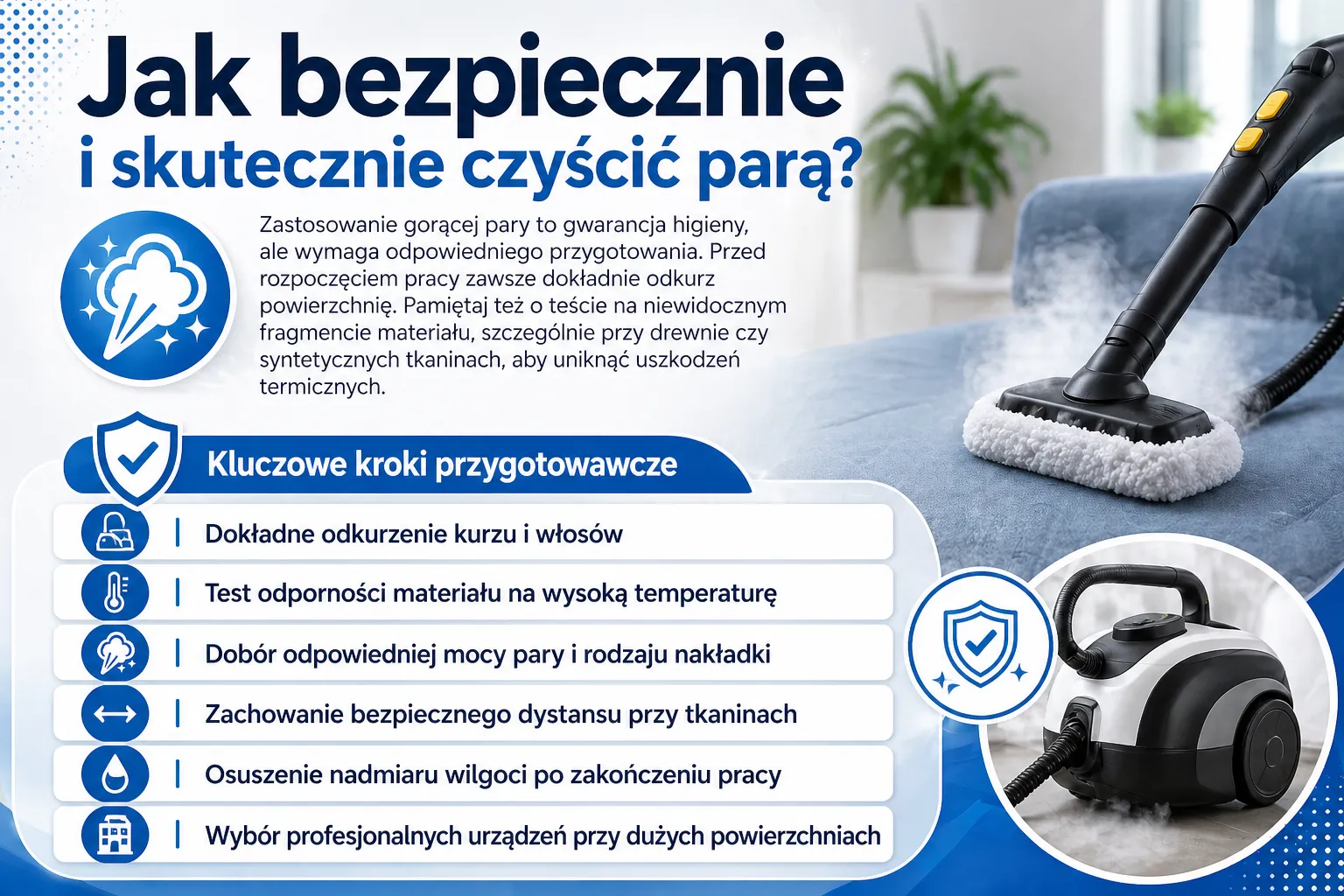 Jak bezpiecznie i skutecznie czyścić parą?